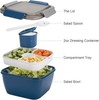 Recipiente para ensalada para llevar, 1,48 m² (52 oz) con 3 compartimentos.neuvo gallery