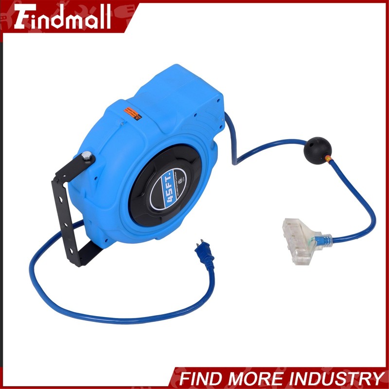 Findmall Retractable Extension Cord Reel Power Cord Reel 45FT 12AWG/3C SJTOW gallery