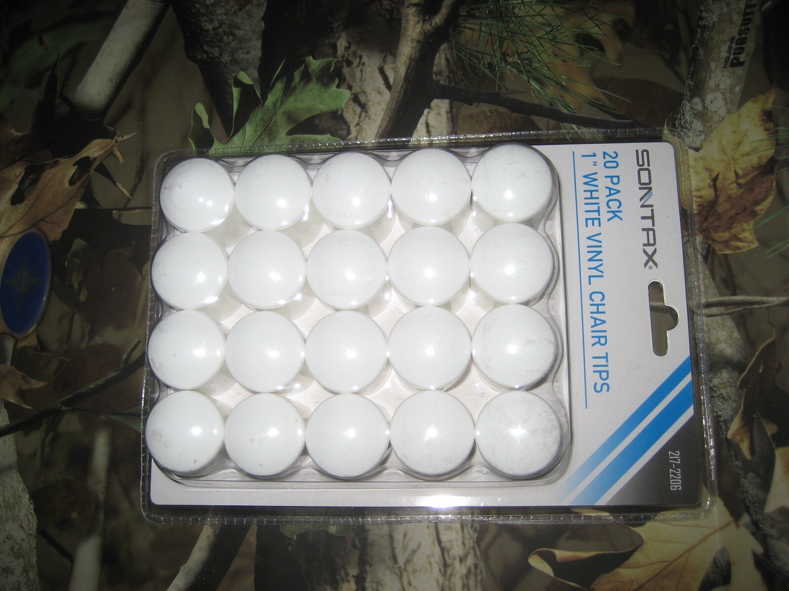 20 pcs Table Leg Tip Ends Fits 1" Vinyl Chair or Table Leg Tip Ends White  gallery