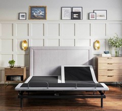 BTX4 Split Top King Adjustable Bed Base With Head and Foot Position Adjustment