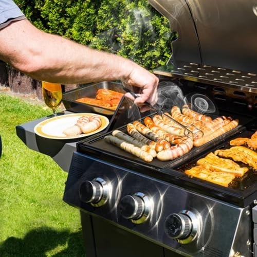 Universal Reversible Cast Iron Griddle for Gas/Charcoal Grills - 17.3" x 9.6" gallery