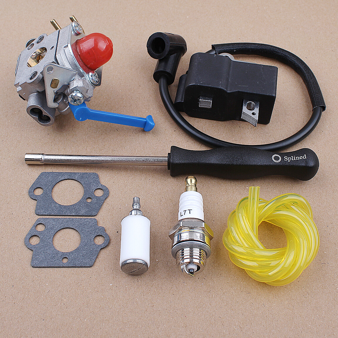 Ignition Coil Carburetor Kit For Husqvarna 124L 125L 125LD 128CD 128LD 128LDX gallery