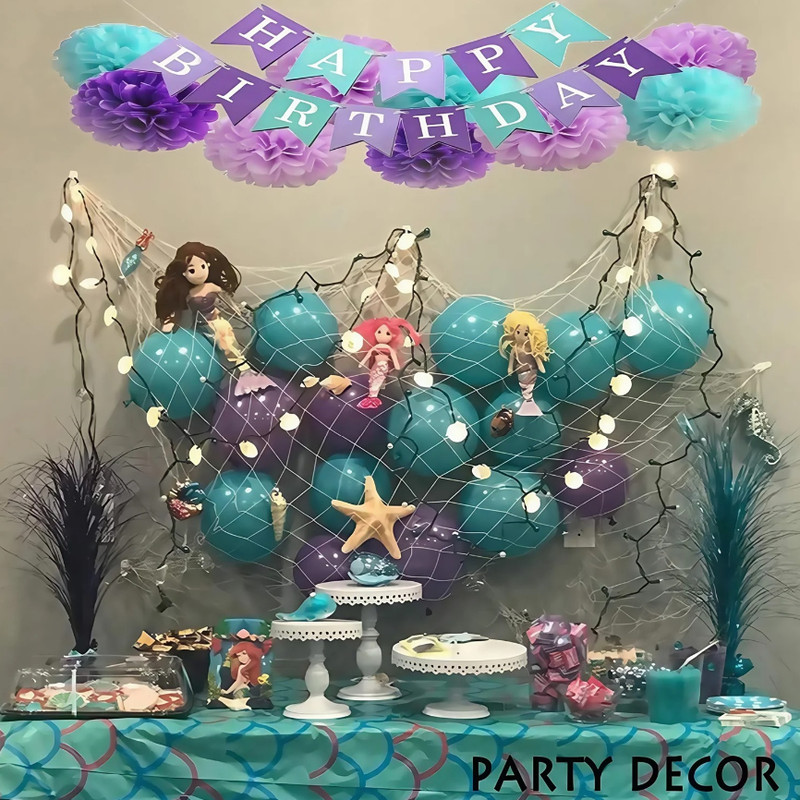 1pc Beach Theme Fish Net Party Decoration 39x79in Home Bedroom Decor - NEW gallery