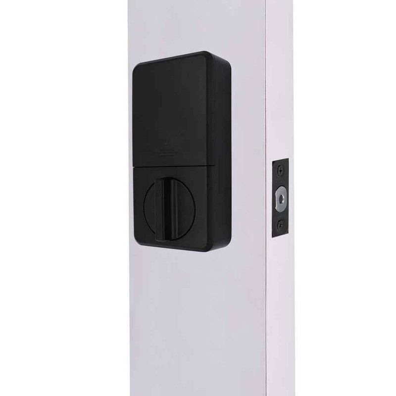 Defiant Square Matte Black Compact Touch Electronic Single Cylinder Deadbolt gallery