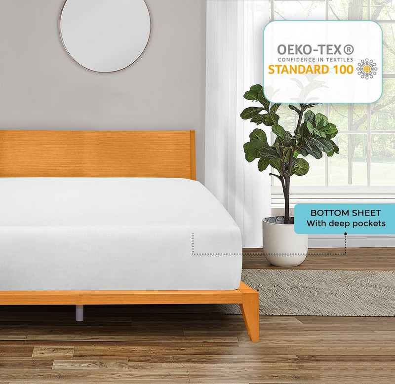 ROYALE LINENS 300 Thread Count 100% Long Staple Combed Cotton Fitted Sheet Tw... gallery