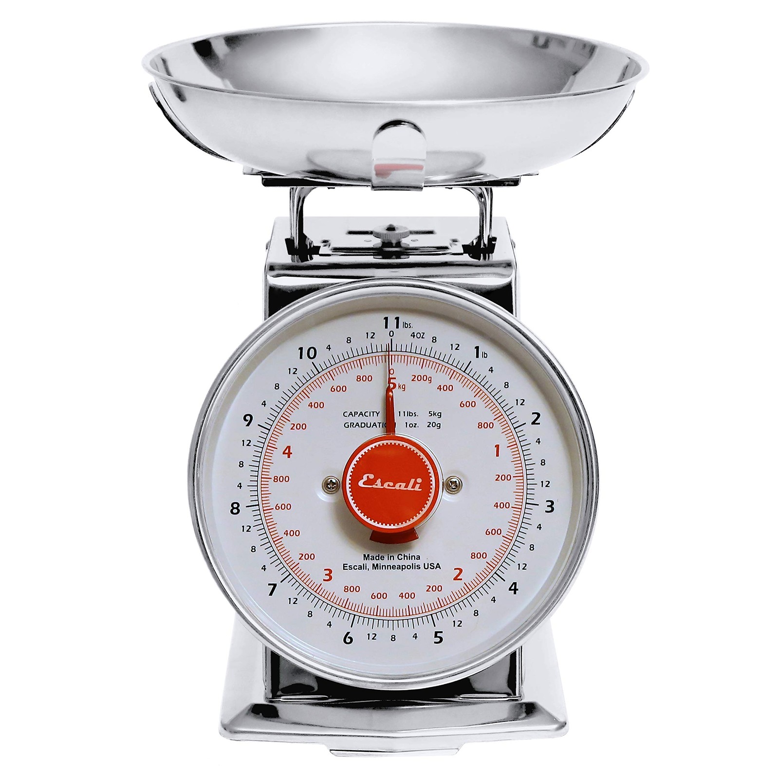 Escali DS115B Mercado Retro Classic Mechanical Dial Stainless Steel Scale, Remov gallery