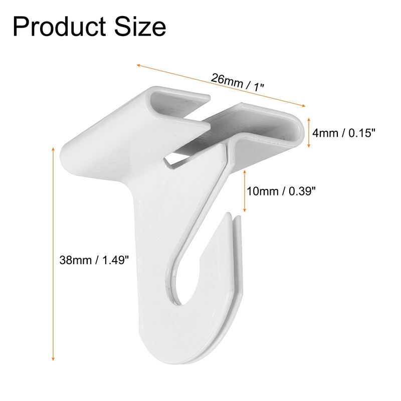 8 Pair Drop Ceiling Hooks 1" W Metal T-Bar Track Clip Suspended Ceiling Hooks gallery