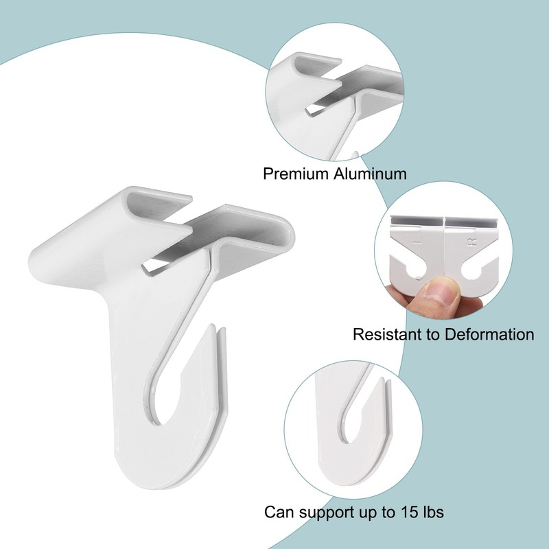 8 Pair Drop Ceiling Hooks 1" W Metal T-Bar Track Clip Suspended Ceiling Hooks gallery