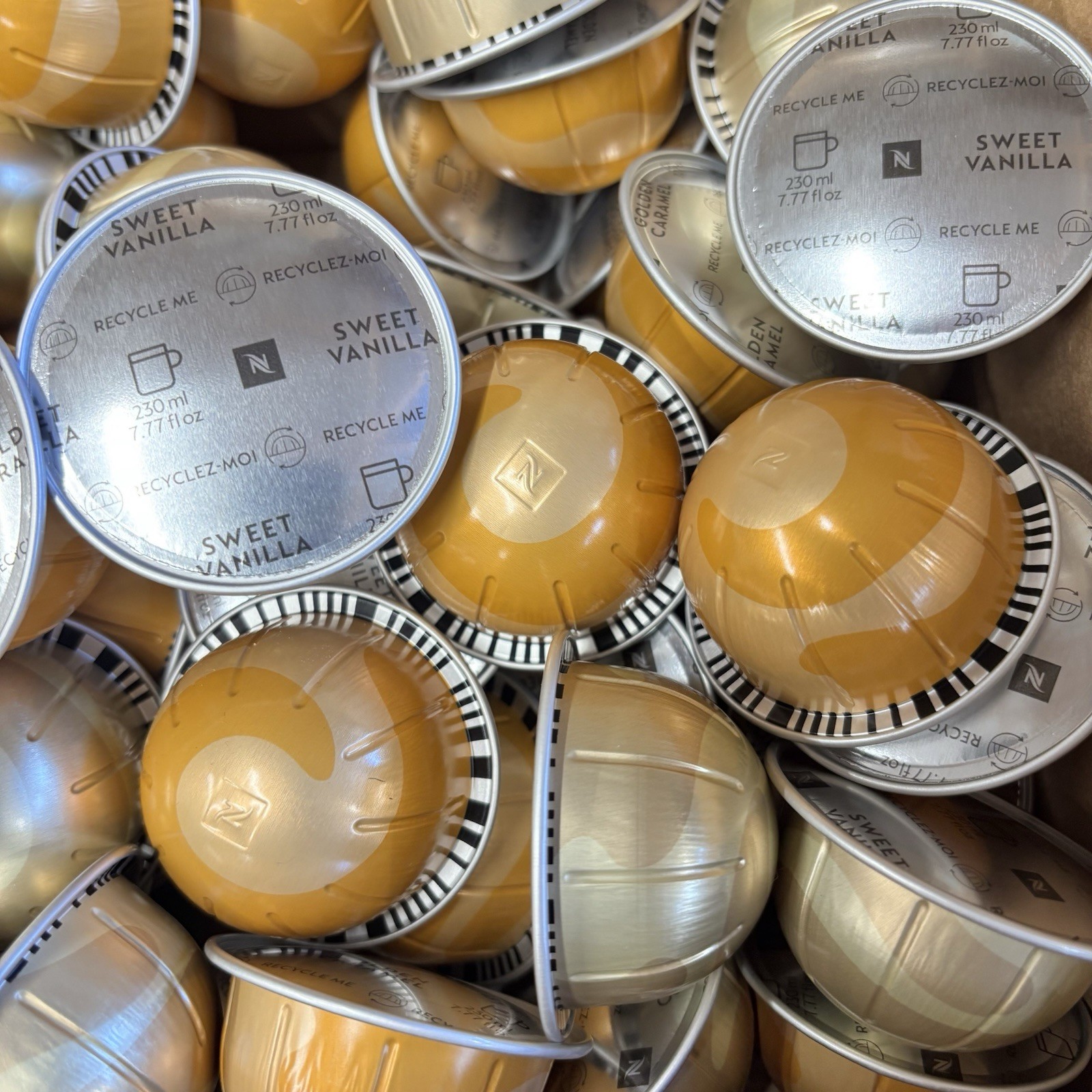 Nespresso Vertuo Sweet Vanilla + Golden Caramel (30ea) 60 ct, 7.77oz, LOOSE Pods gallery