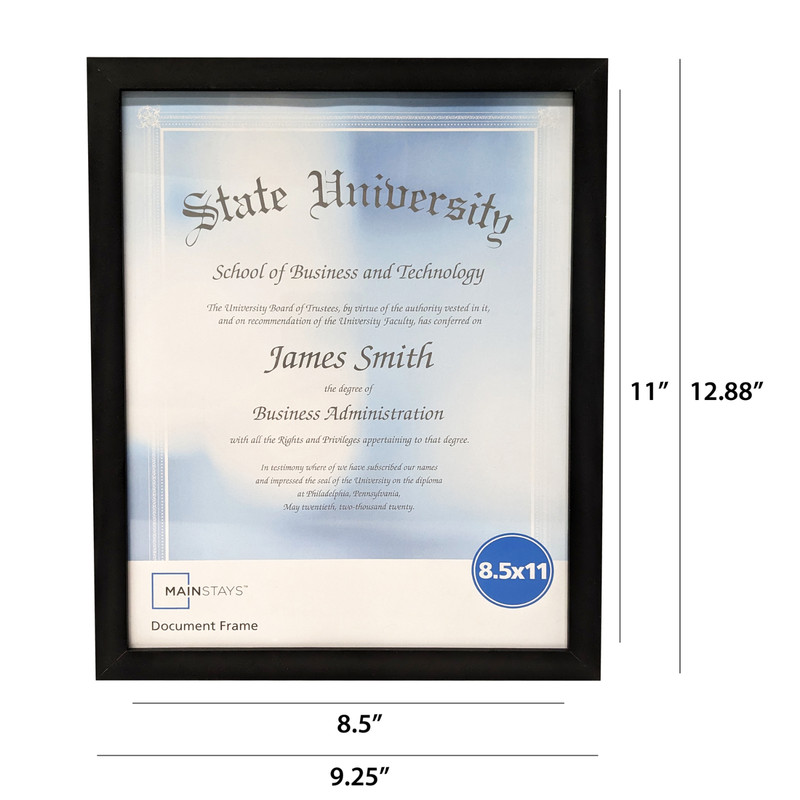 (2-Pack) 8.5x11 Document Picture Frame Certificate Wall Home Office Decor, Black gallery