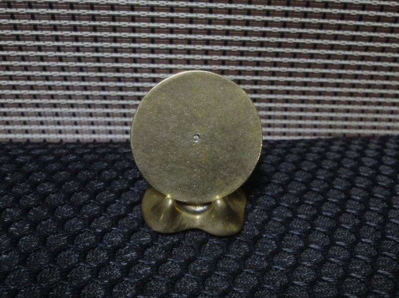 Vintage Style 2Pcs Set Solid Brass Copper Disc Shape Statue Incense Stick Holder gallery