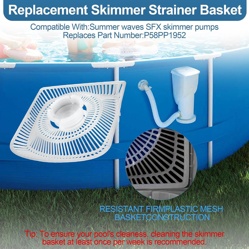 P58PP1952 Skimmer Strainer Basket Compatible with Summer Waves SFX Filter Pump, gallery