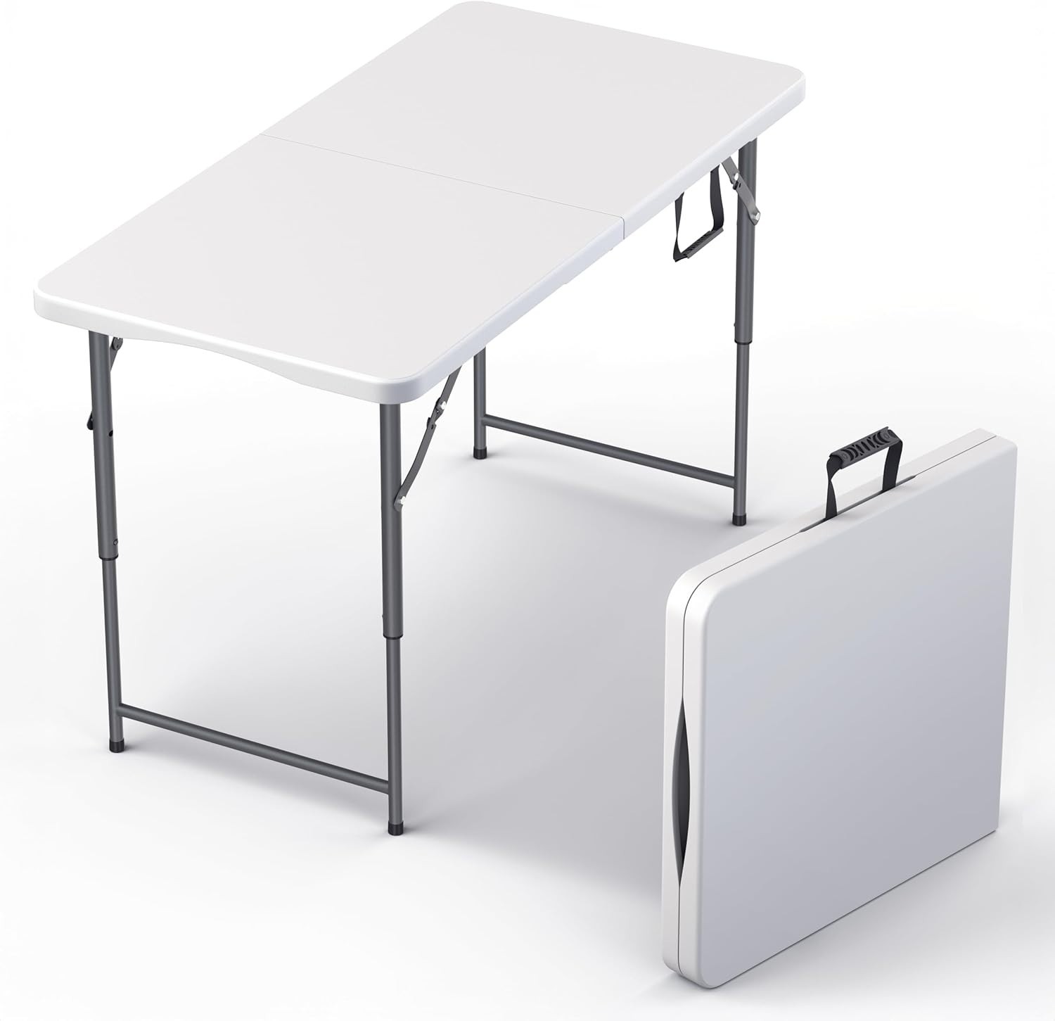 Used 4-Ft Plastic Folding Table - Ideal for Indoor/Outdoor Dining & Party Use gallery