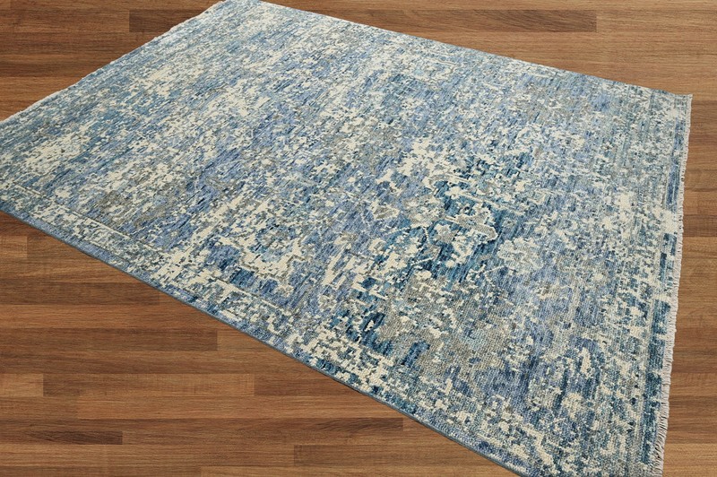 8x10 Beige Hand Knotted Transitional Oushak Wool Area Rug gallery