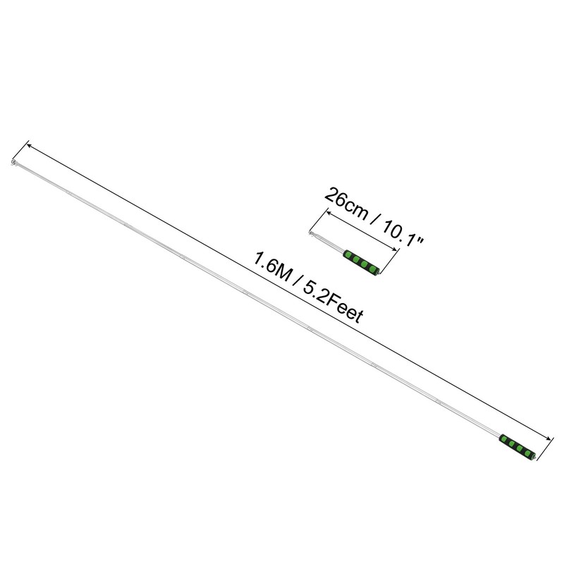 1.6M/5.2ft Telescopic Handheld Flagpole,2Set Pointer Stick w Sponge Handle Green gallery