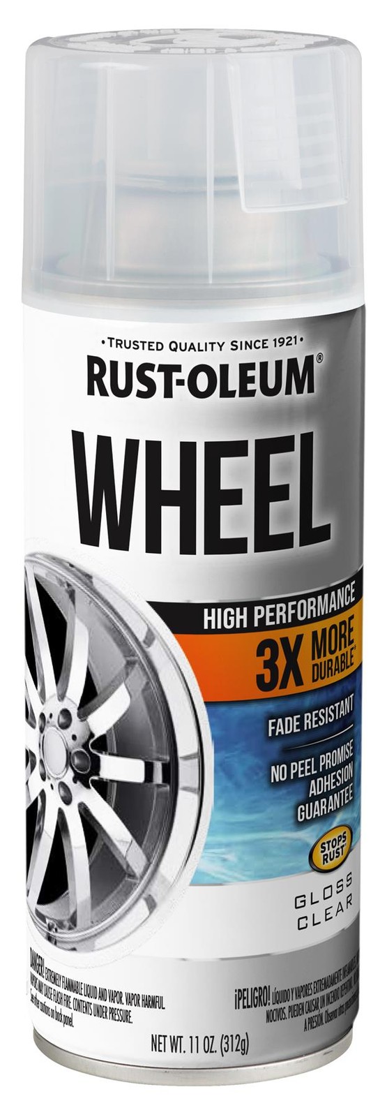 Rust-Oleum Automotive High Performance Wheel 3X, Gloss Clear, 11 Oz - 366439 gallery