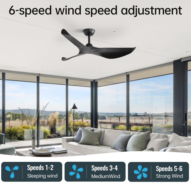 38'' Reversible Ceiling Fans Without Lights & Remote 6 Speeds Quiet In/outdoor gallery