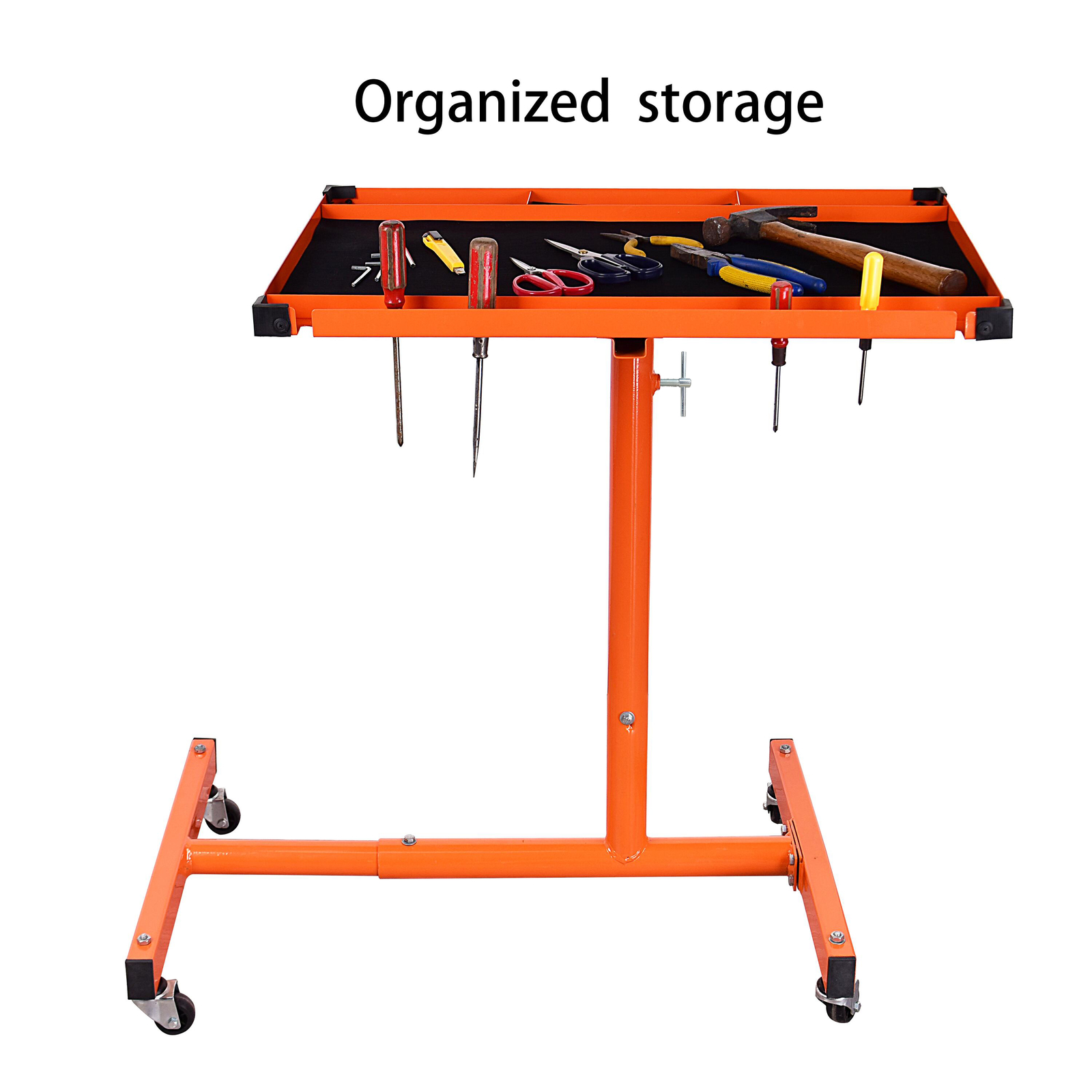 Rolling Tool Table 220lbs Capacity Tear Down Tray Mobile Work Table with Wheels gallery