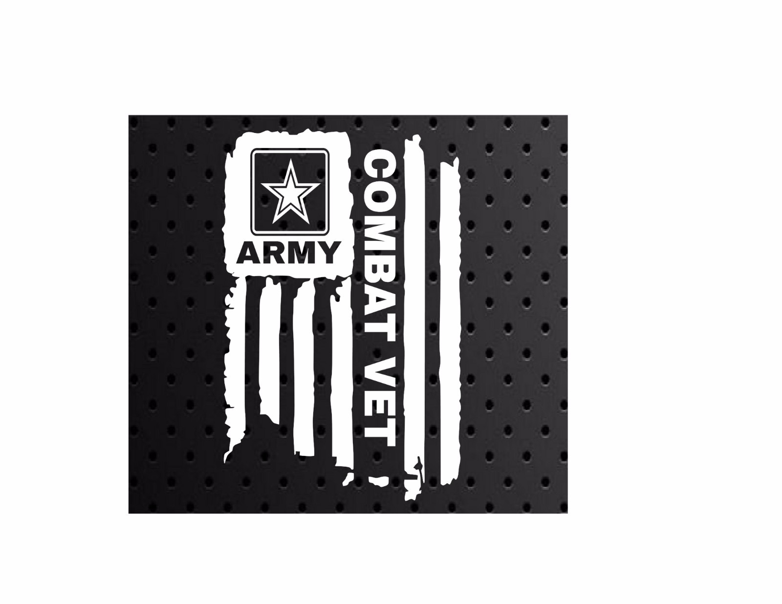 DISTRESSED UNITED STATES ARMY FLAG COMBAT VET VINYL DECAL STICKER 5.0" x 7.7" gallery
