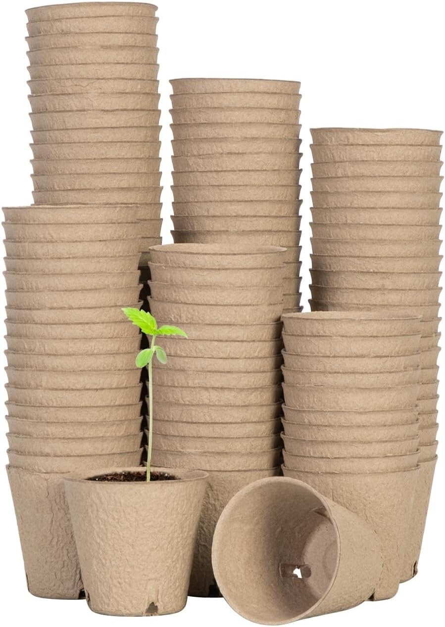 30/60/120PCS 3.15 Inch Peat Pots - Biodegradable Seed Starting Nursery Trays gallery