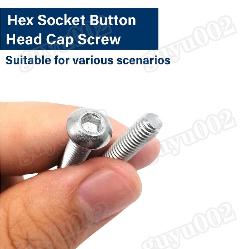 1410Pcs M3 Button Head Hex Socket Cap Screws Bolts Nuts Washer Assortment Kits gallery