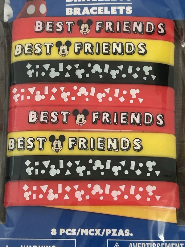 Disney Junior Mickey Mouse Rubber Bracelet 8 Pack Best Friend NEW SEALED PACKAGE gallery