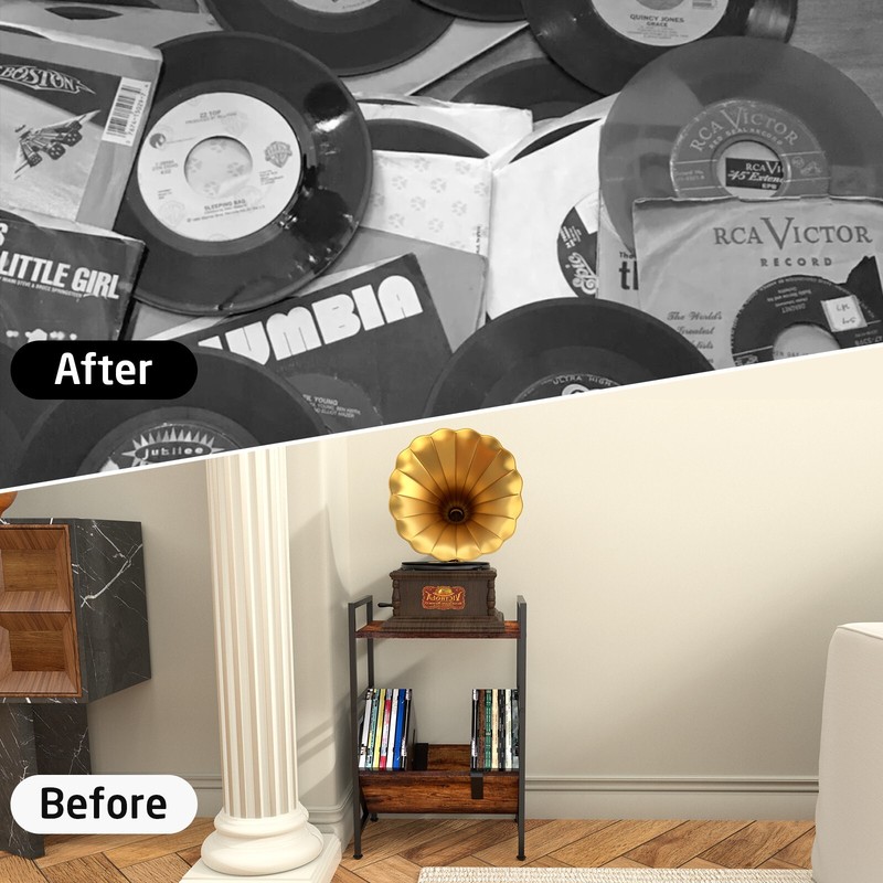CD/VCD Storage Rack Tower Stand - Easy to Assemble - Great Value - Dark Walnut gallery