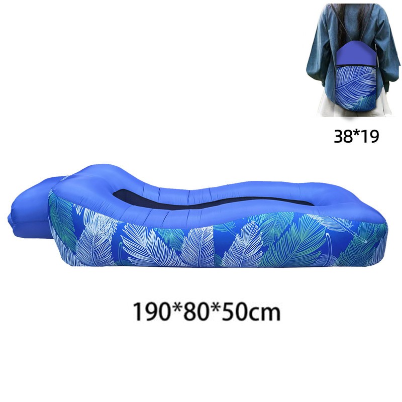 Inflatable Lounger Air Sofa Lazy Bed Travel Cammping Blow Up Beach Chair & Bag~ gallery