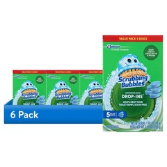 (6 pack) Continuous Clean Drop-Ins – Up to 4 Weeks, 5 Blue Discs, 7.05 oz