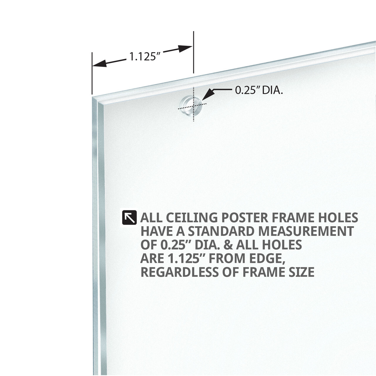 Azar Displays Clear Acrylic Hanging Ceiling Poster Frame 17" Wide X 11" High... gallery