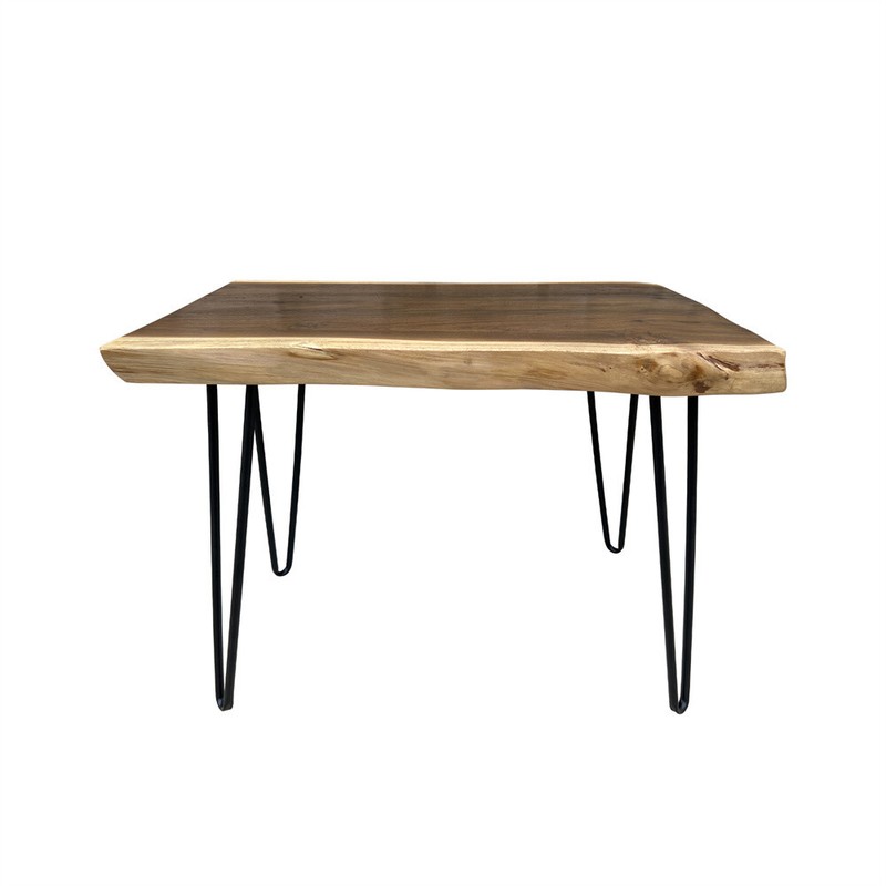 Rustic Teak Live Edge Small Coffee Table Mid-Century Modern Table Home Decor gallery