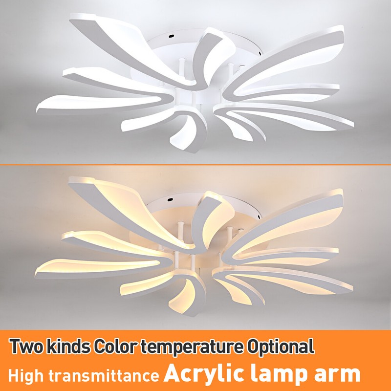 Modern LED Chandelier V-Shape Ceiling Light Flush Mount Living Room Bedroom Lamp gallery