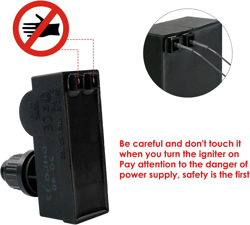 Uniflasy Push Button Grill Ignitor 2 Outlet Electronic Igniter Kit for Charbroil gallery