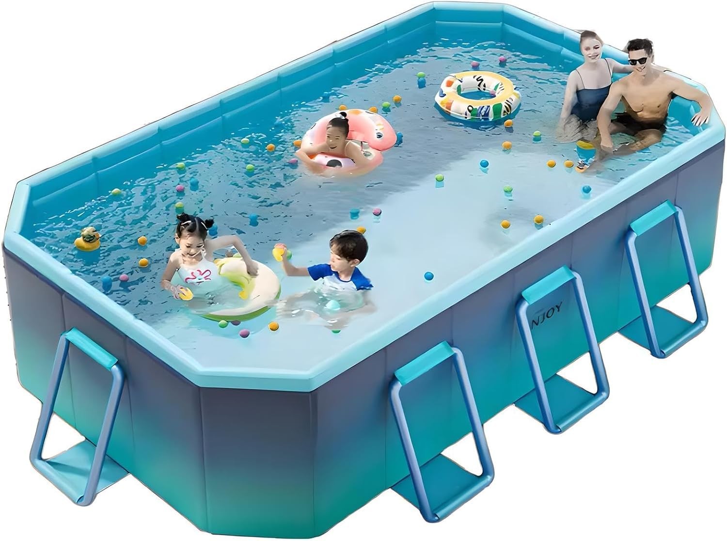 Foldable Pool, Non-Inflatable Kids' and Adults' Outdoor Swimming Pool, Large Kid gallery