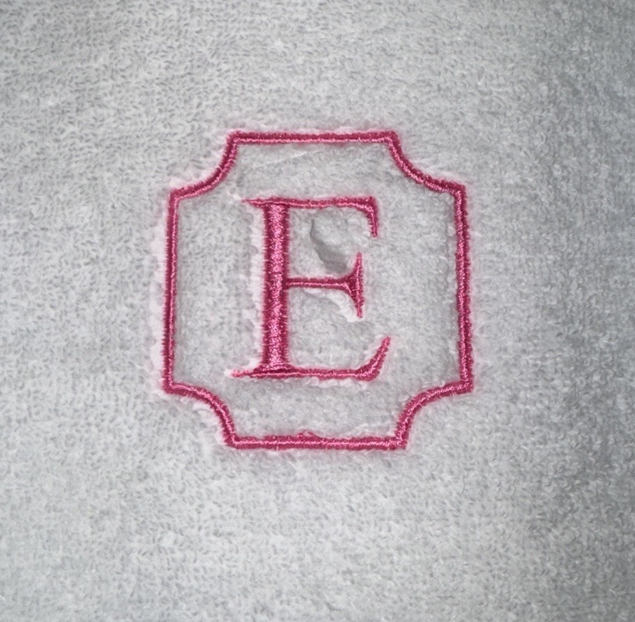 POTTERY BARN Hydrocotton Hand Towel White Long Staple 100% Organic Cotton “E” gallery