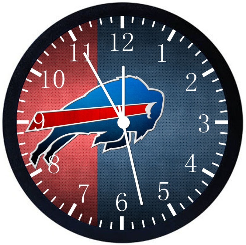 Buffalo Bills Wall Clock 12" Large Personalized option with adding names E195 gallery