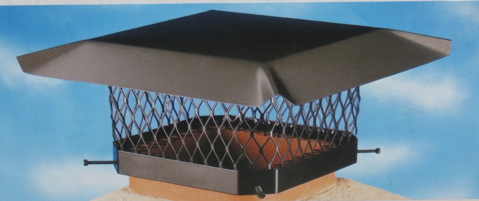 Master Flow 9 in. x 13 in. Stainless Steel Fixed Chimney Cap CC913 gallery
