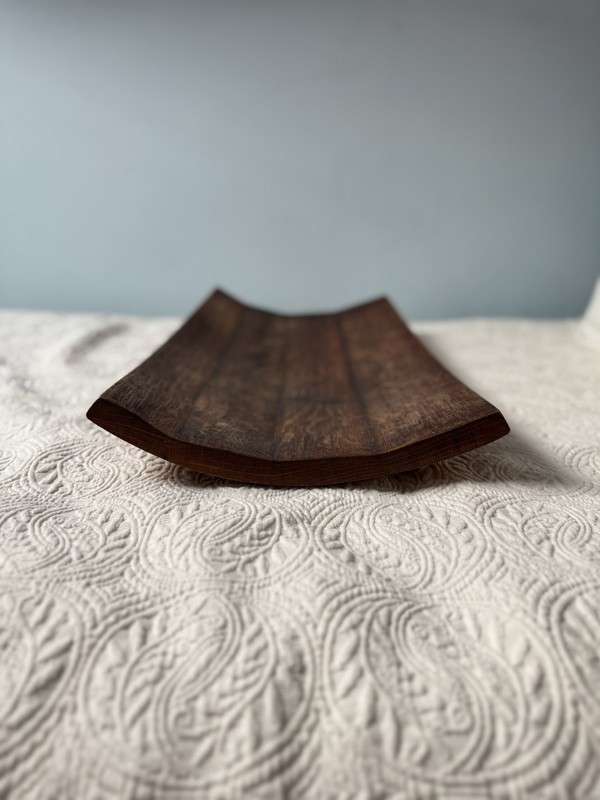 Medium Brown Wood Rectangular Serving Tray 20" x 10" Solid Plain Design gallery