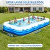 Extra Large Inflatable Pool for Adults 165 x76 x22 Full Sized Blow Up Pool with gallery