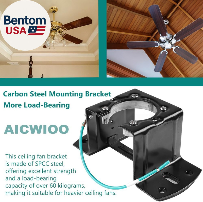 Universal Ceiling Fan Mounting Bracket Complete Kit with Hanger Ball - 2.0Mm Hea gallery