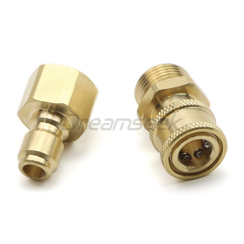 4000PSI Pressure Washer Adapter 3/8" Male to 1/4" Female Quick Connect Fitting gallery
