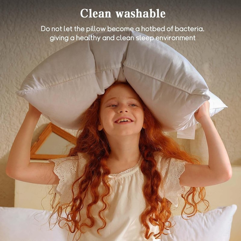 Goose down Feather Pillows Queen Size - Hotel Collection Bed Pillows for Sleepin gallery