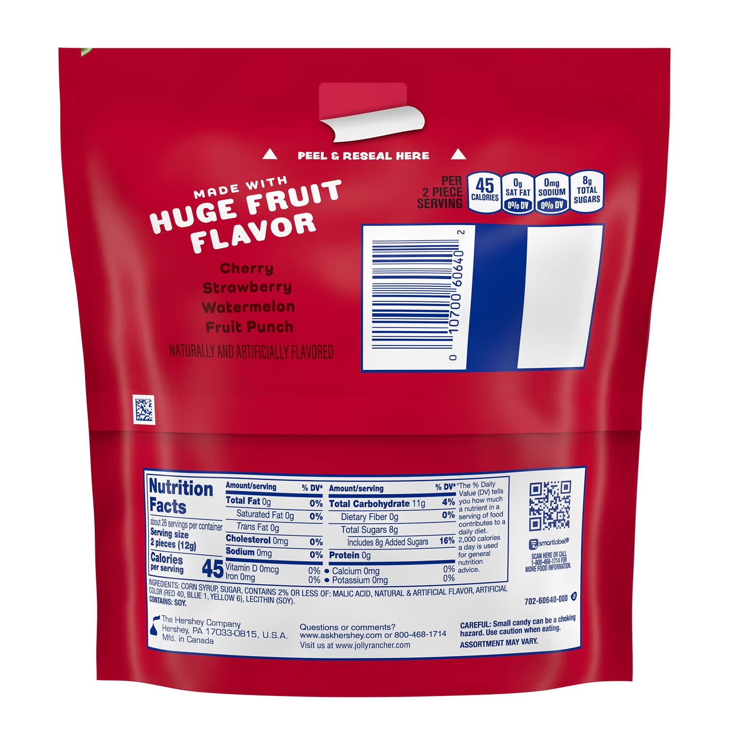 JOLLY RANCHER Awesome Reds Assorted Fruit Flavored Hard Candy Bag, 11.2 oz gallery
