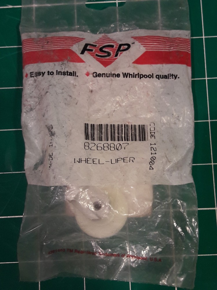 FACTORY PART - FACTORY BAG WHEEL UPPER Whirlpool DISHWASHER WP8268807 - 8268807
