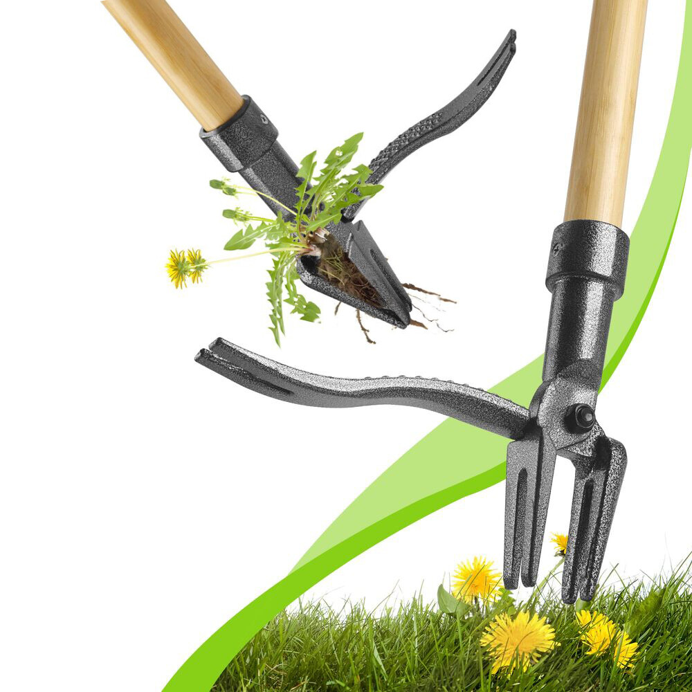 WORKPRO 44" Stand Up Weeder Puller w/Long Handle 4 Claw Garden Root Remover Tool