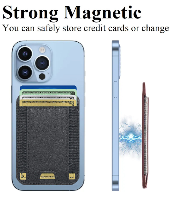 Magnetic Card Wallet Holder with MagSafe for iPhone 16/ 15 / 14 / 13 / 12 Series gallery