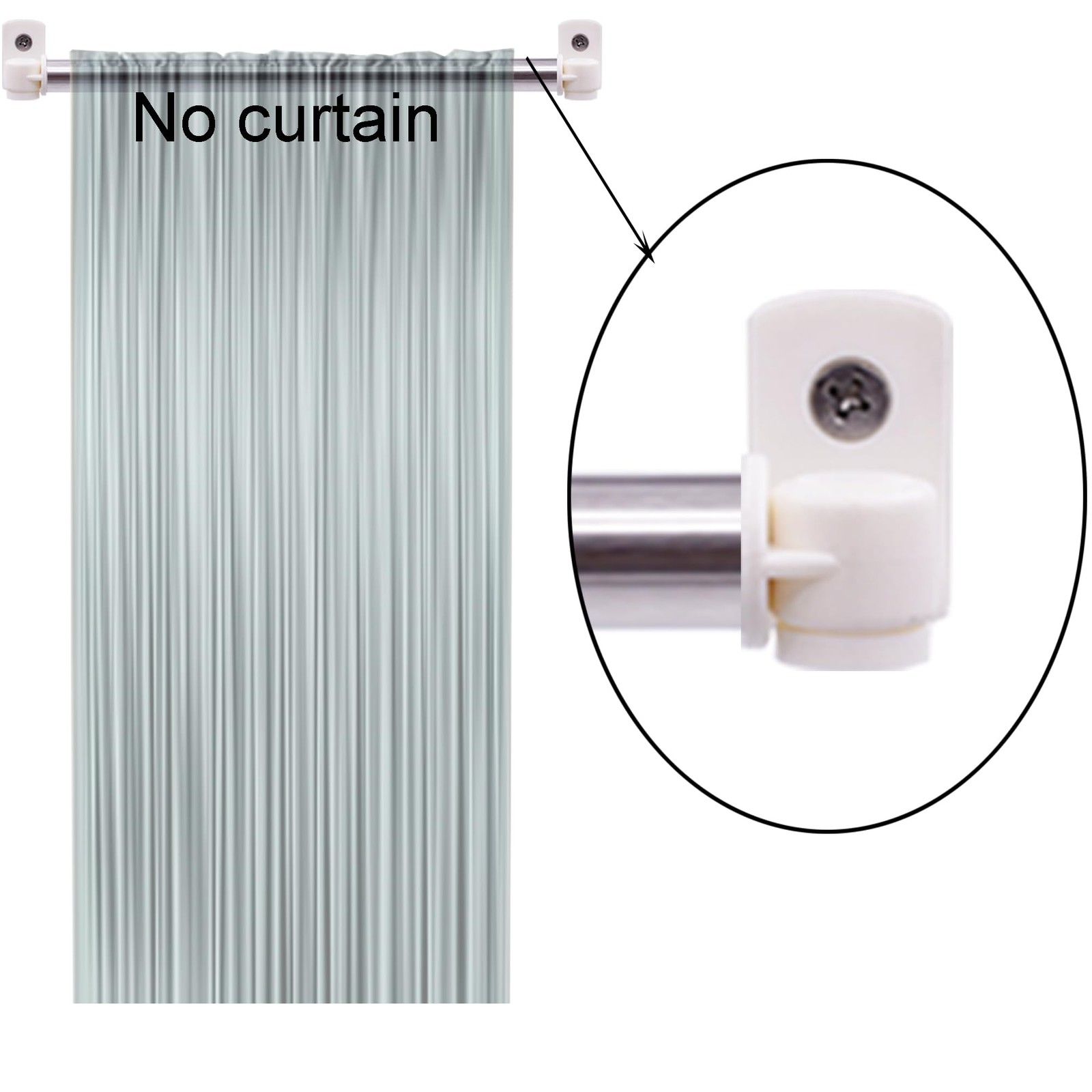 Type A 39.5" Sash Window Curtain Rod for Top & Bottom Doors & Sidelights Petite gallery