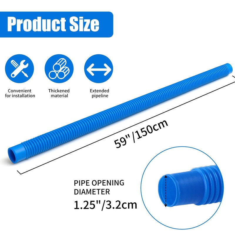 Replacement Pool 59 inches long with a 1.34 inch diameter, Blue gallery