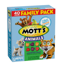 Mott’s Fruit Flavored Snacks Animals Assorted Fruit Family Pack, 40 Ct, 32 oz