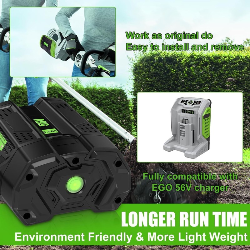 2PACK For EGO 56V 56Volt BA2800T POWER+ 5.0AH Battery Lithium Ion BA2240 BA1400T gallery